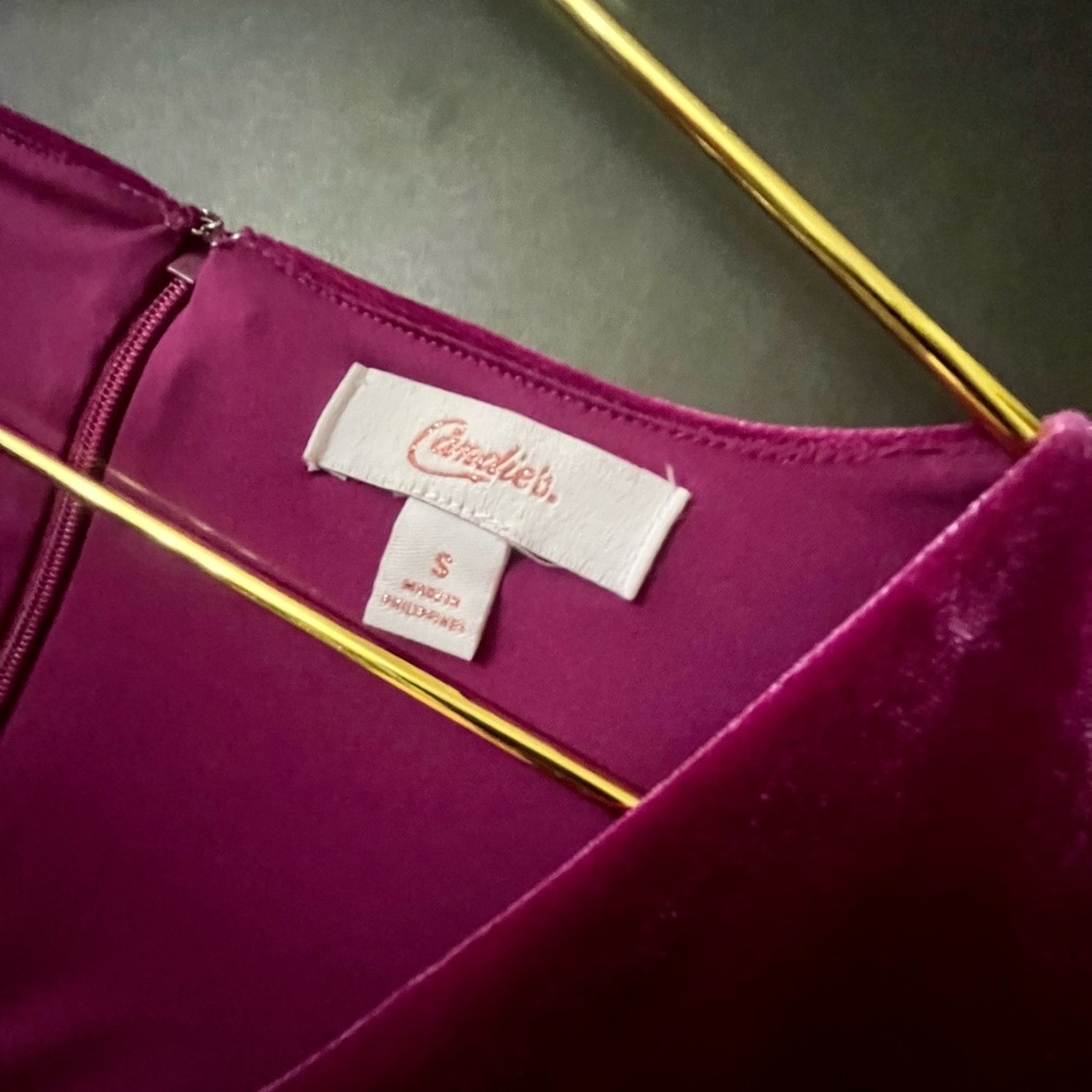 From Candies, berry-colored long-sleeve velvet romper. Sz S Excellent Condition - Picture 8 of 9